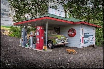 old gas station